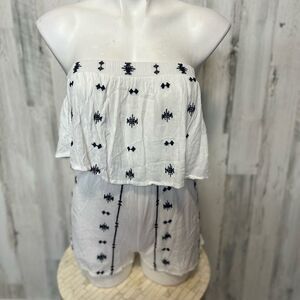 Papaya White Romper